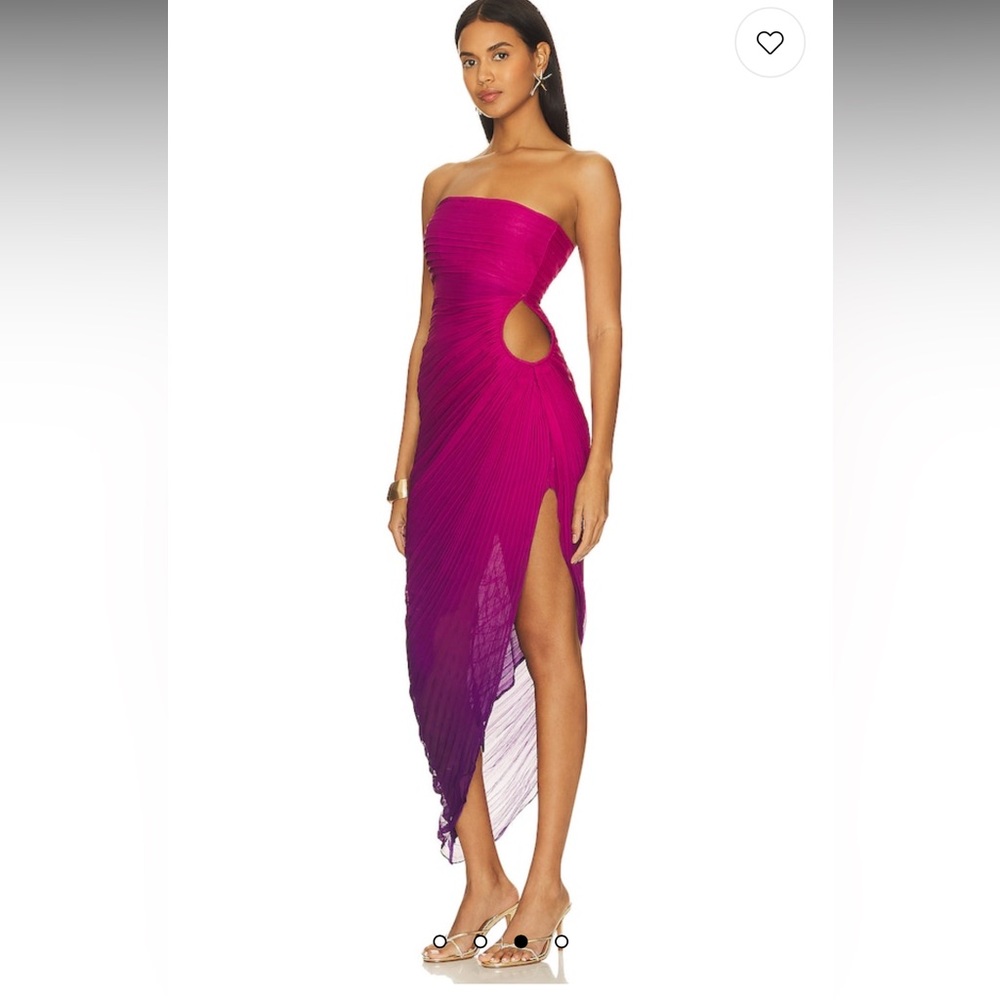 Rococo Sand Magenta-Purple Asymmetrical Cutout Dress